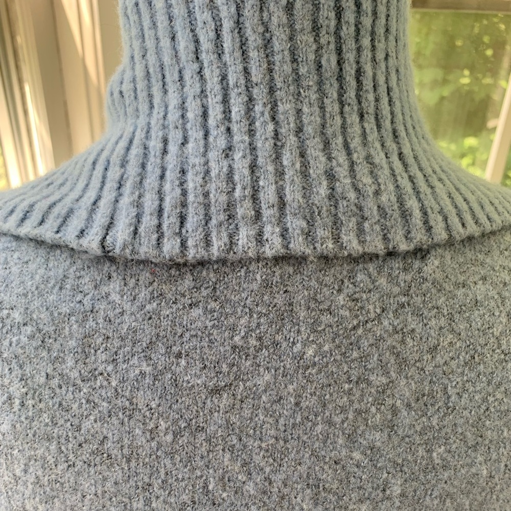 Jones New York Light Blue Ribbed Shawl Collar Cardigan - Picture 6 of 9